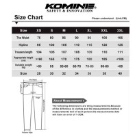 Komine Riding Pants Size Chart