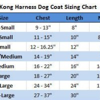 Kong Dog Harness Sizing Chart