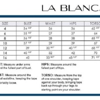 La Blanca Swimwear Plus Size Chart