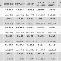 Lae Mens Shirt Size Chart