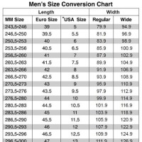 Lae Size Conversion Chart