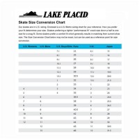 Lake Placid Cascade Ice Skates Size Chart