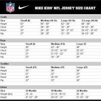 Las Football Jersey Size Chart