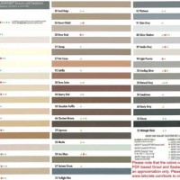 Laticrete Sanded Grout Color Chart