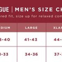 League Collegiate Wear Size Chart