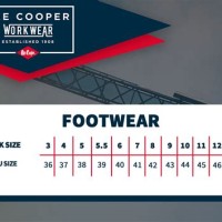 Lee Cooper Shoes Uk Size Chart