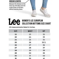 Lee Women S Jeans Size Chart