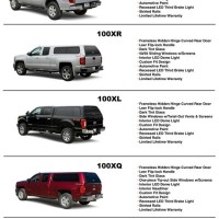 Leer Truck Cap Dimensions Chart