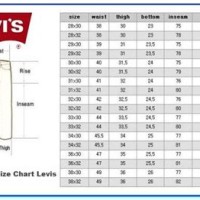 Levi Jeans Size Chart Conversion Nz