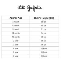 Lili Gaufrette Size Chart