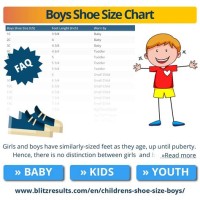 Little Boy Shoe Size Chart