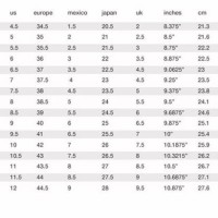 Liz Claiborne Shoe Size Chart