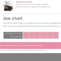 Liz Lange Maternity Jeans Size Chart