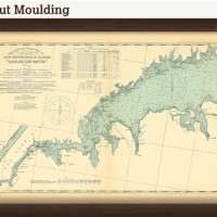 Long Island Sound Nautical Chart Framed