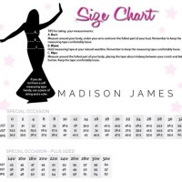 Madison James Prom Size Chart