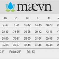 Maevn Scrubs Size Chart