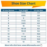 Male Female Shoe Size Chart