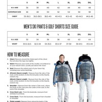 Marker Ski Pant Size Chart