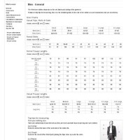 Marks And Spencer Men S Sizes Charts