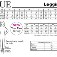 Matty M Leggings Size Chart