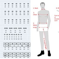 Men S Clothing Size Chart Cm