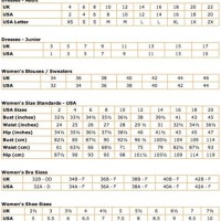 Men S Clothing Size Chart Us To Uk