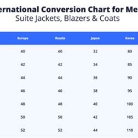 Men S International Size Conversion Chart