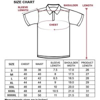 Men S Polo Shirt Measurement Chart