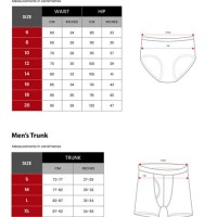 Men S To Women Underwear Size Conversion Chart