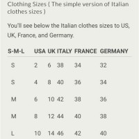 Mens Jacket Size Chart Italy