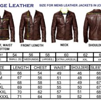 Mens Leather Jacket Size Chart