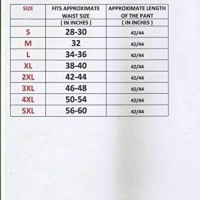 Mens Lower Size Chart India