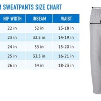 Mens Medium Sweatpants Size Chart