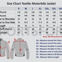 Mens Motorcycle Jacket Size Chart