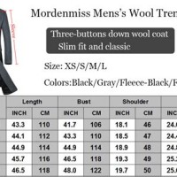 Mens Overcoat Sizes Chart