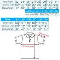 Mens Polo Shirt Size Chart