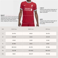 Mens Soccer Jersey Size Chart