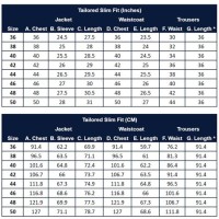 Mens Suit Jacket Size Chart Uk