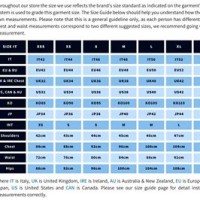 Mens Suit Size Chart Italian