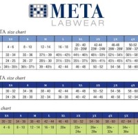 Meta Brand Lab Coats Size Chart