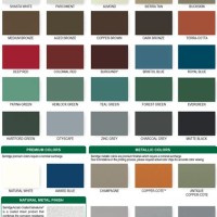 Metal Roof Color Chart