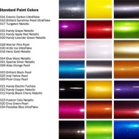 Metallic Automotive Paint Color Chart