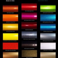 Metallic Car Paint Colour Chart