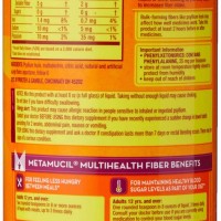 Metamucil Fiber Content Chart