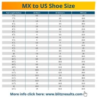 Mexico Shoe Size Chart Toddler In Us