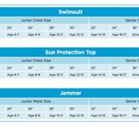 Mint Swim Size Chart