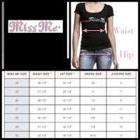 Miss Me Pants Size Chart