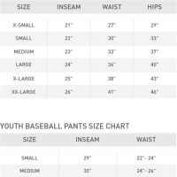 Mizuno Youth Mvp Pull Up Baseball Pants Size Chart