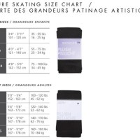 Mondor Figure Skating Tights Size Chart