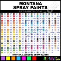 Montana Gold Spray Paint Colour Chart